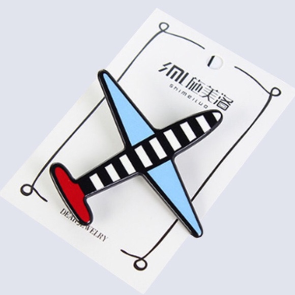 Jewelry - Single Engine Airplane Acrylic Brooch Lapel Pin